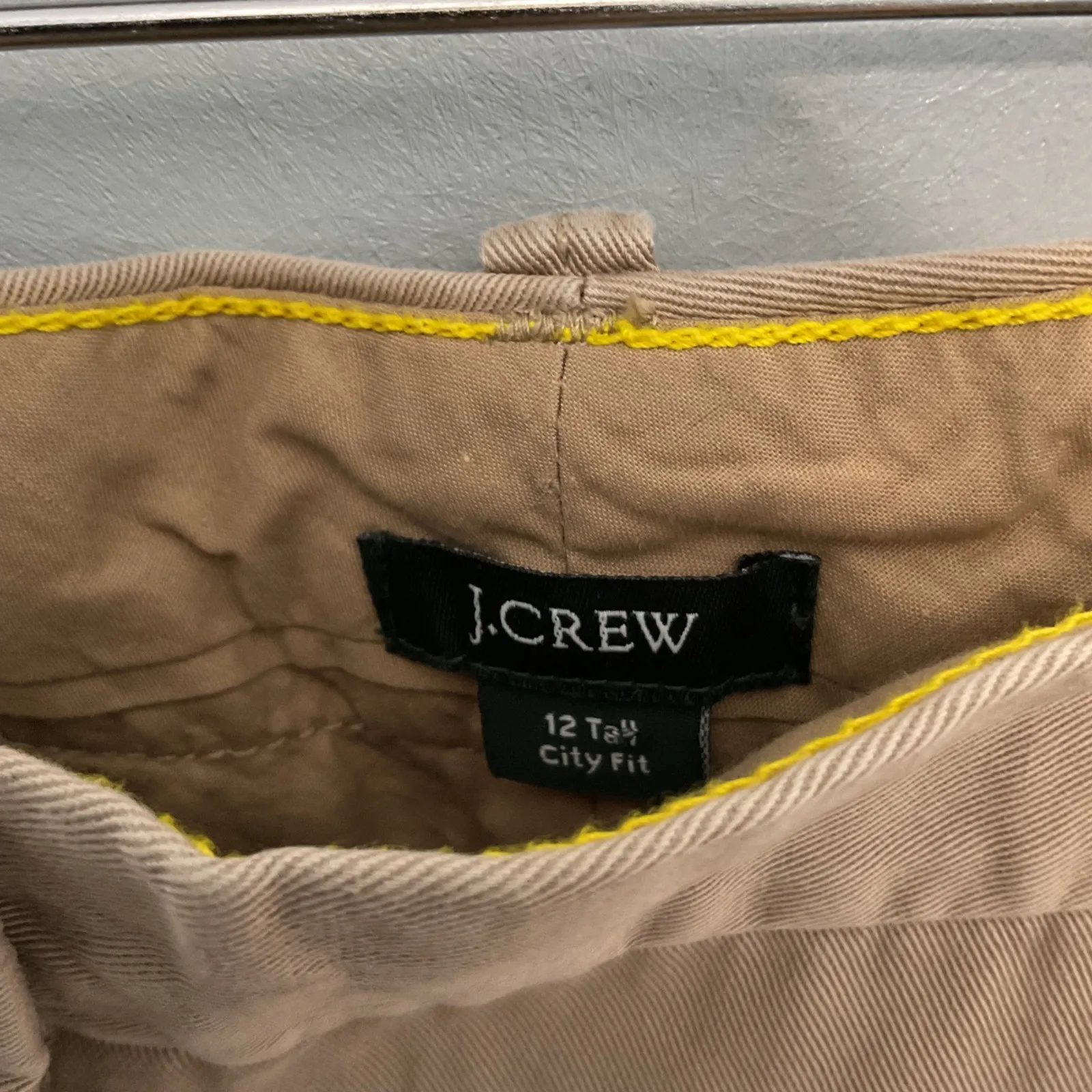 J Crew City Fit Khaki Tan Bootcut Dress Pants Size 12 Tall - Image 3