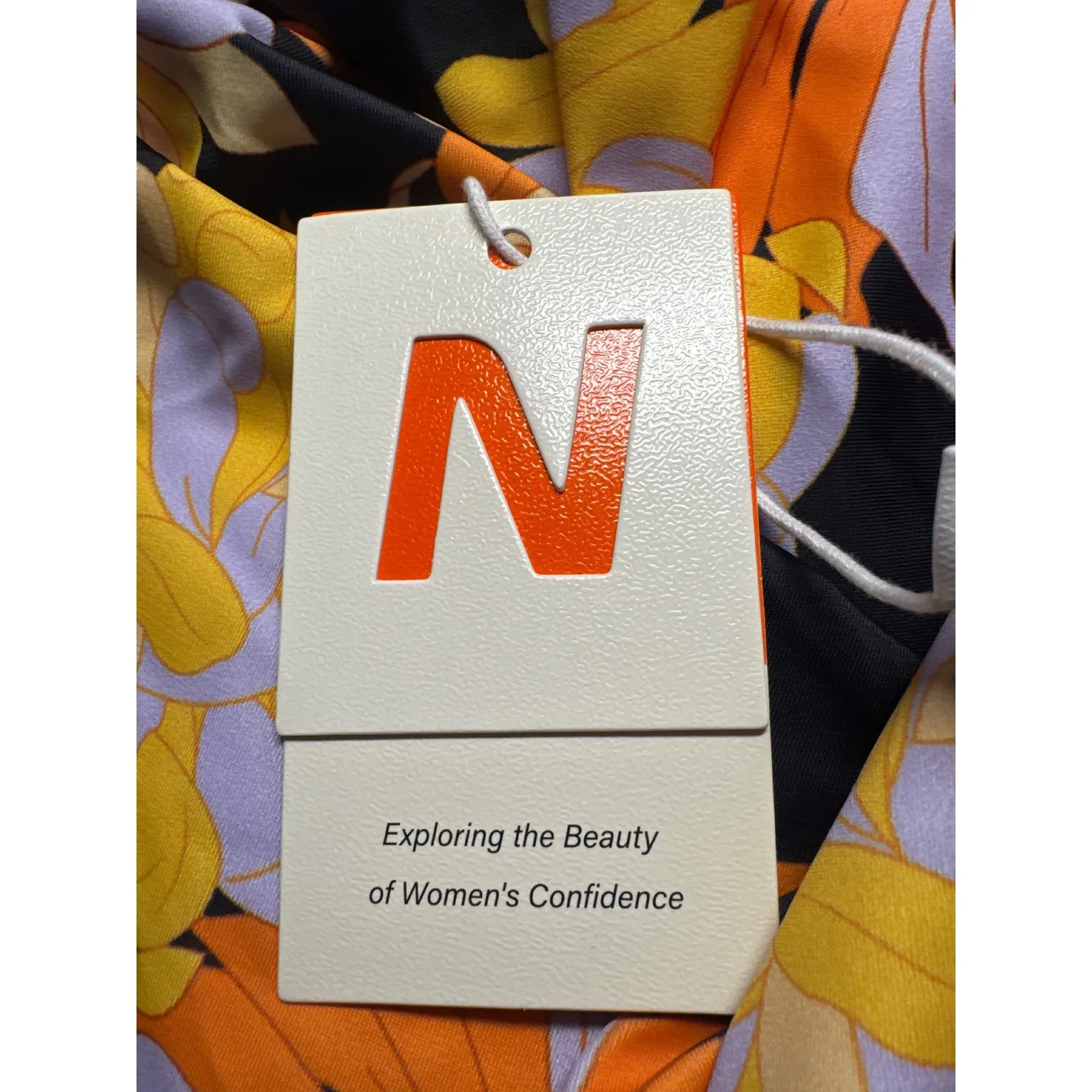 Daci 16W Floral Swim Dress Tankini Top Skirt Swimsuit Black Orange Yellow Purple - Image 15