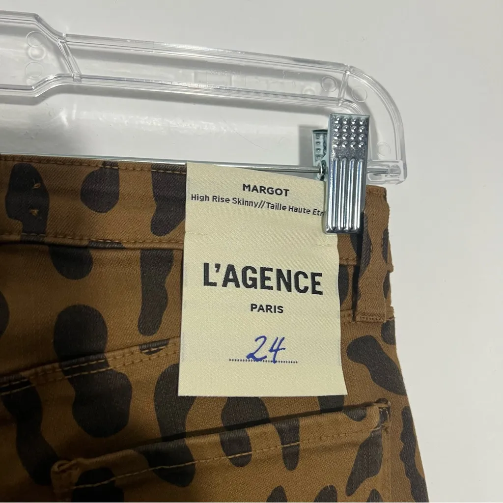 L'agence‎ Margot High Rise Skinny In Spotted Animal Size 24 - Image 8