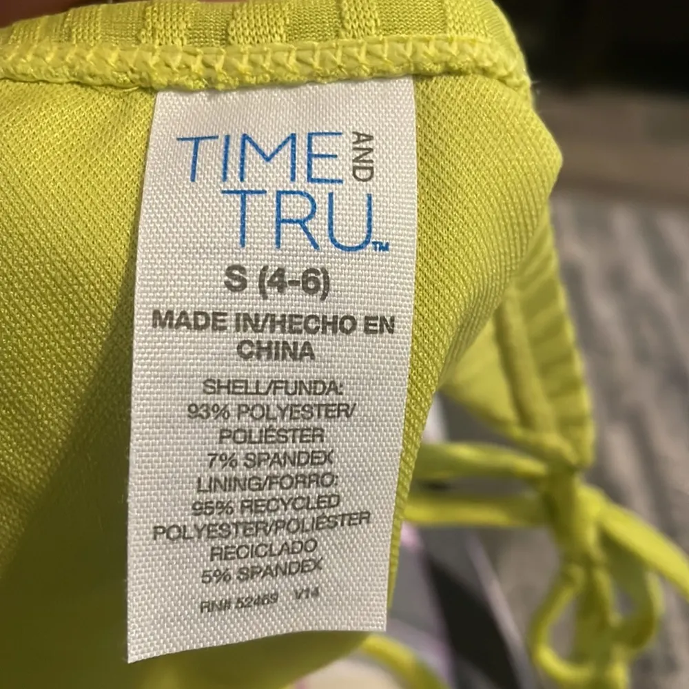 Time and Tru Women’s Lime Green Two Piece Tie Bikini Swimsuit NEW - Image 10