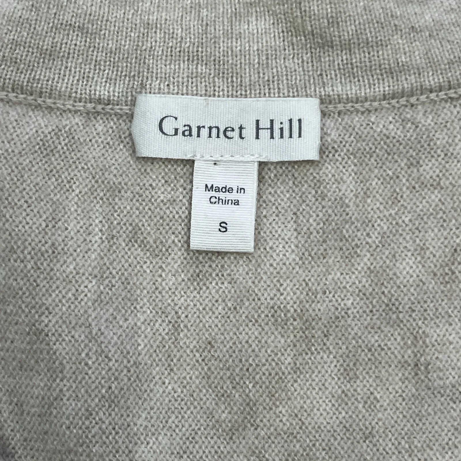 Garnet Hill Cashmere Sweater Womens Small Beige Relaxed Luxury Parisian Capsule - Image 5