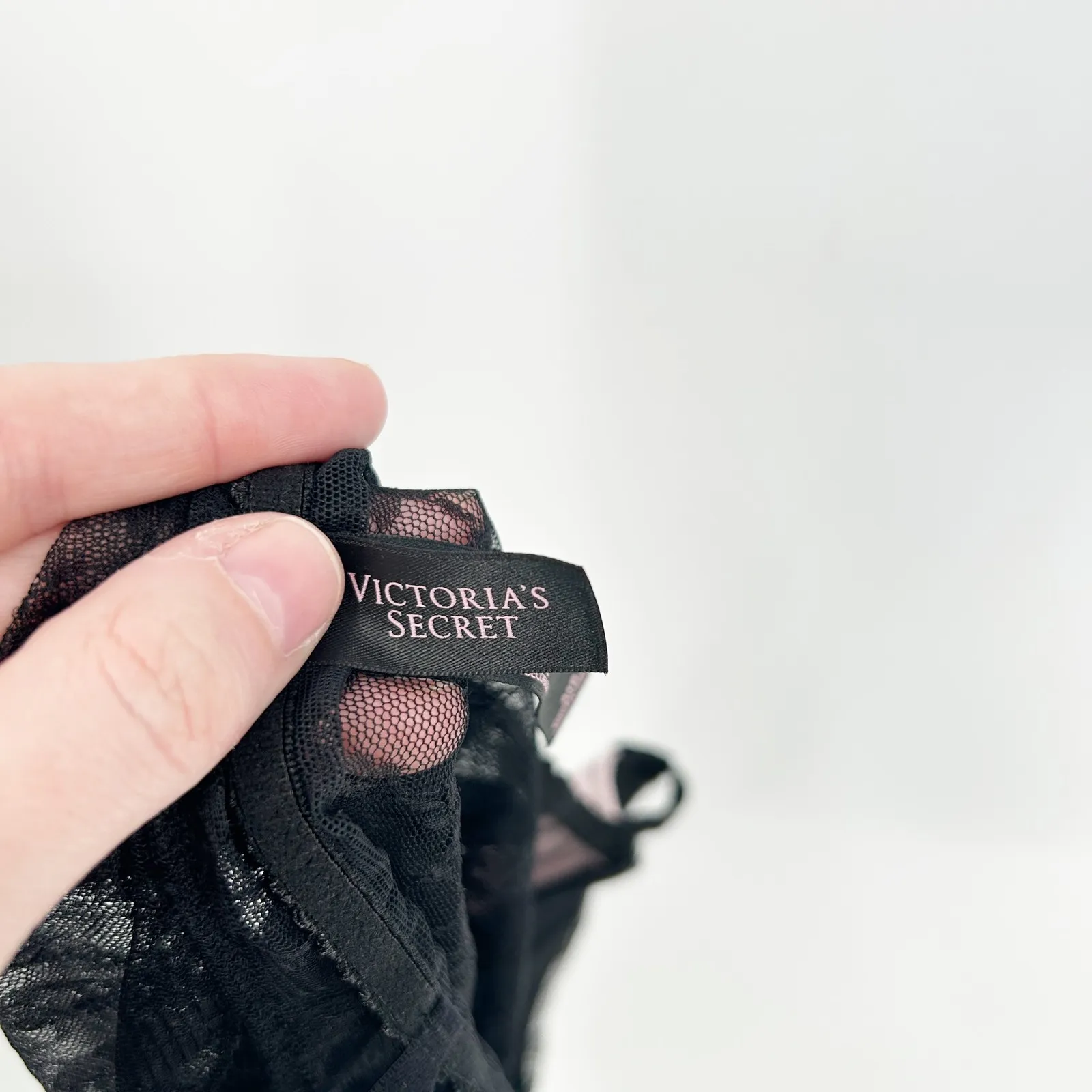 Victorias Secret Whimsigoth Dark Coquette Lace Babydoll Teddy Lingerie Dress 34B - Image 7