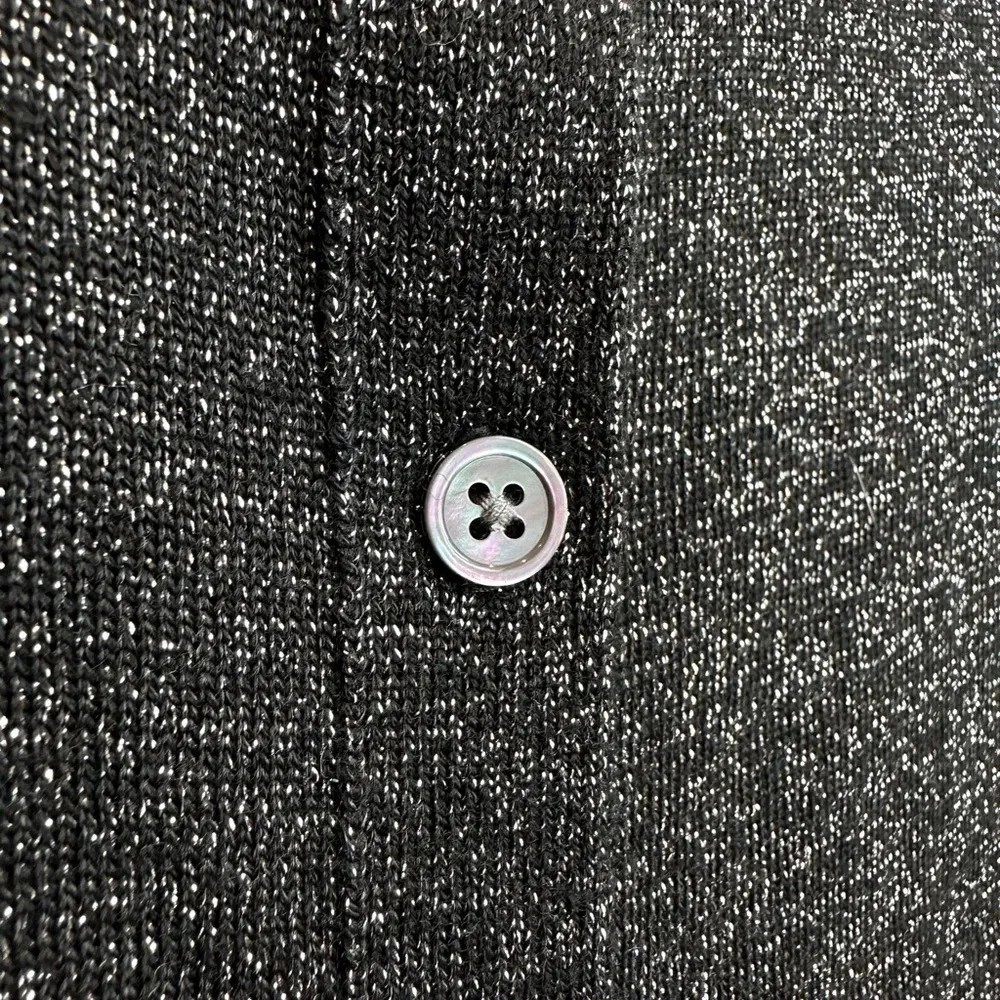 Banana Republic Merino Wool Grey Metallic Shimmer Button Down Cardigan Size S - Image 9