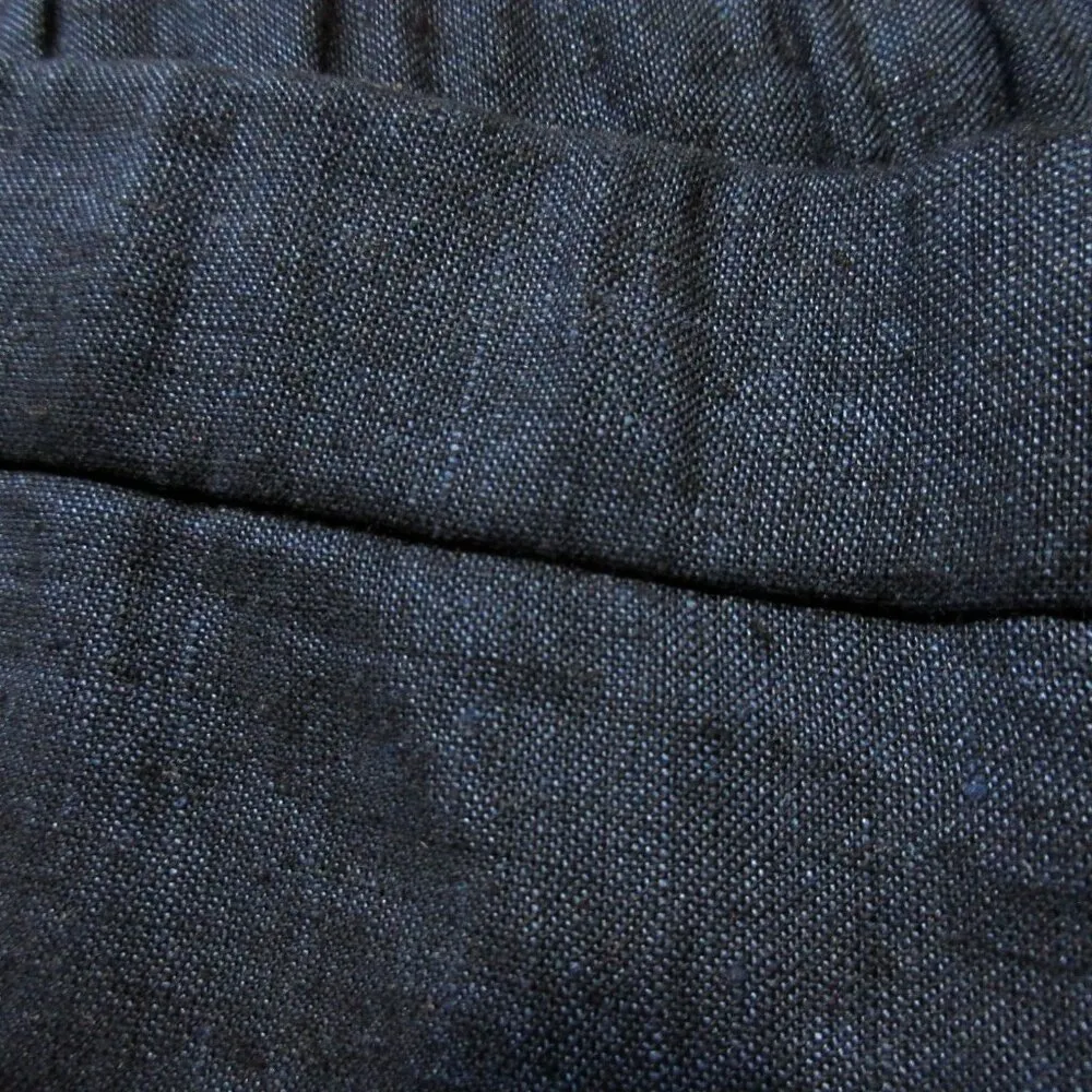 NWT Theory Basic Pull On in Navy Melange Eco Sharkskin Linen Blend Ankle Pants 6 - Image 3