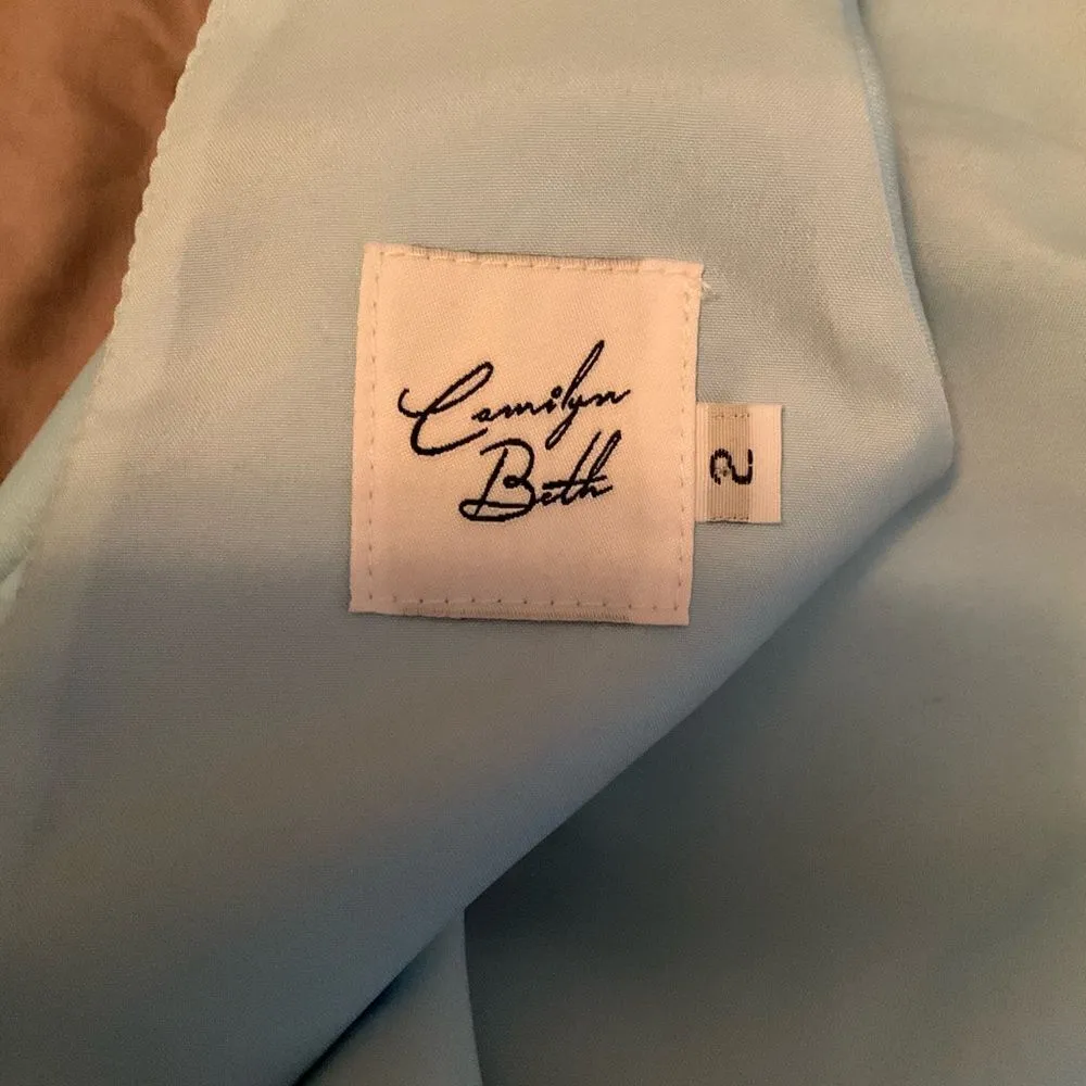 NWOT Camilyn Beth Petula Cinderella Blue Peplum Dress - Image 9