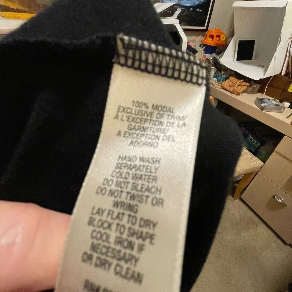 Juicy Couture Exaggerated Ruffle Crochet Shirt Sleeve Black Dress Small … - Image 9