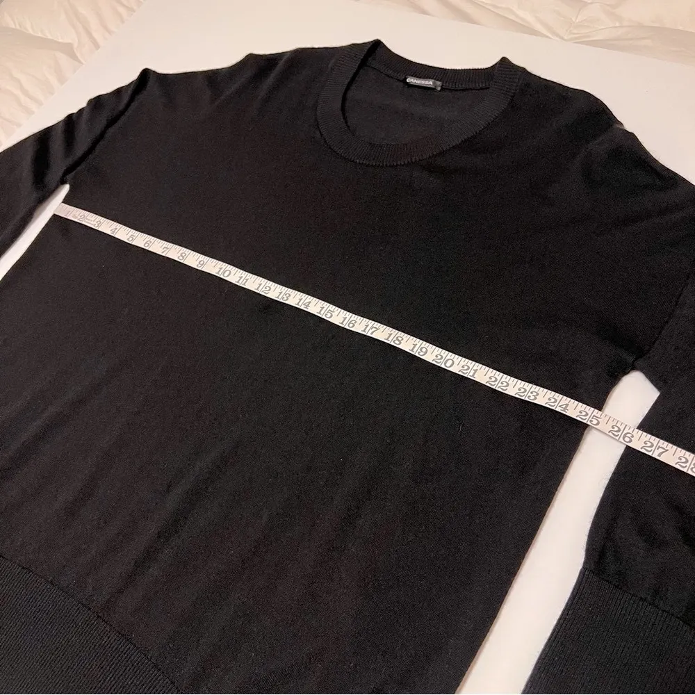 Canessa Cashmere Pullover Sweater, silk/cashmere blend, black, round neck,size 5 Black - Image 7