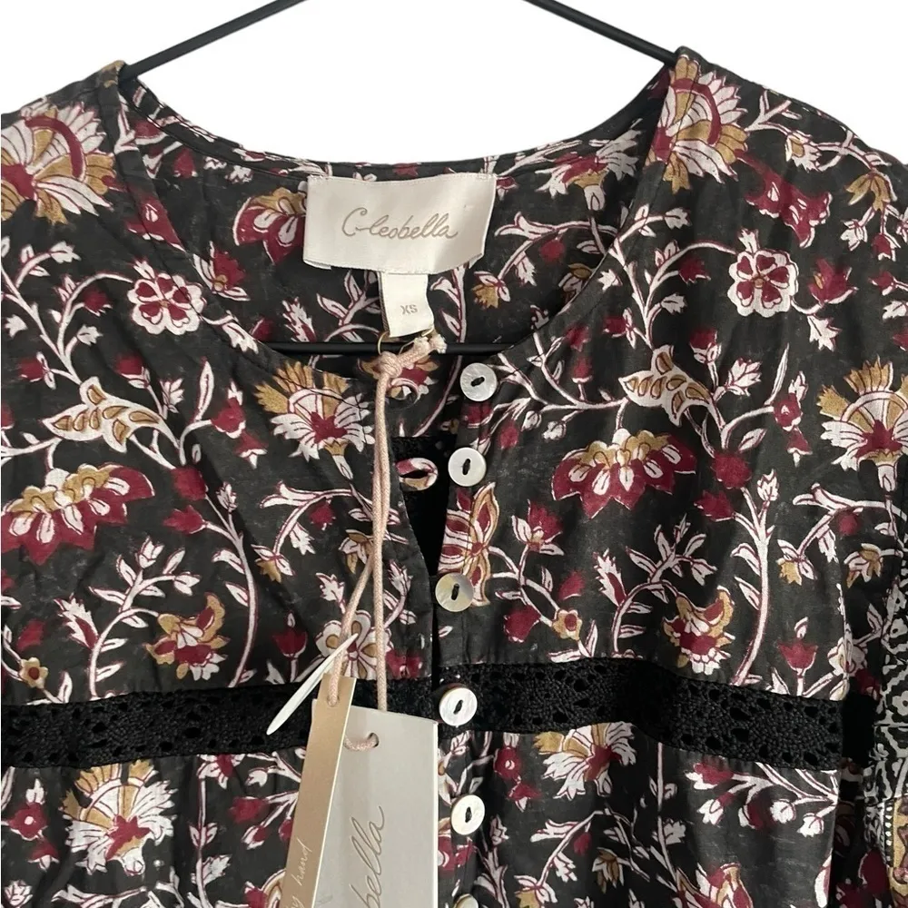 Cleobella Lotus Midi Dress Long Sleeve‎ Floral Cottagecore XS Cotton - Image 9