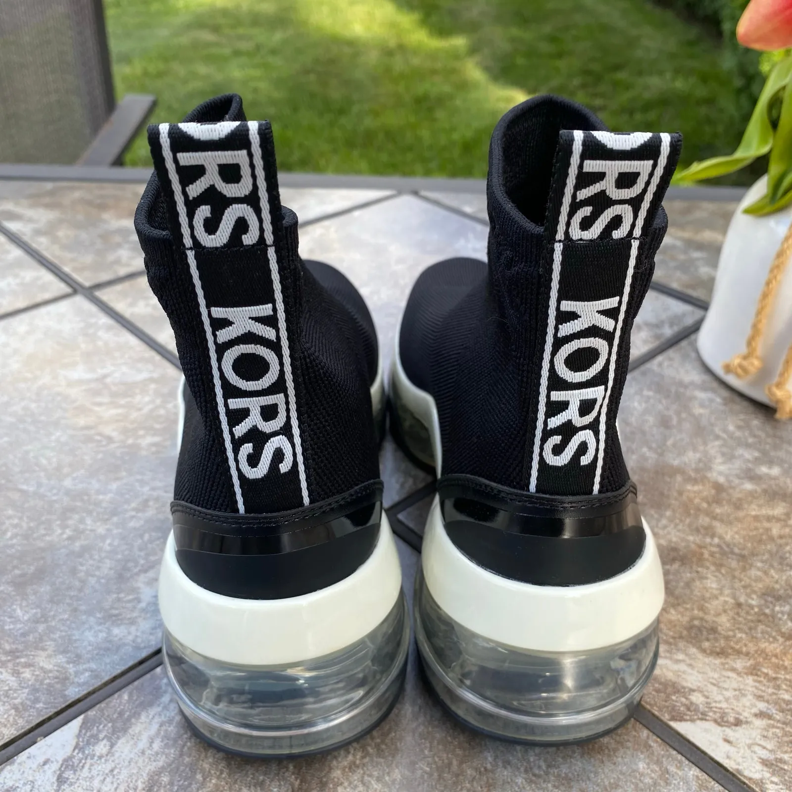 Michael Kors Black Olympia Extreme Stretch Sock Bootie Sneakers Size 9 US Women - Image 6