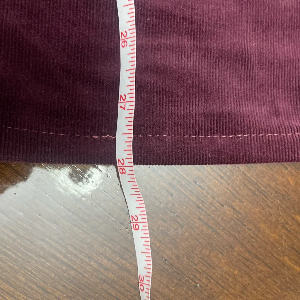 Talbots Deep Red high waisted straight leg Corduroy Trousers - Image 7