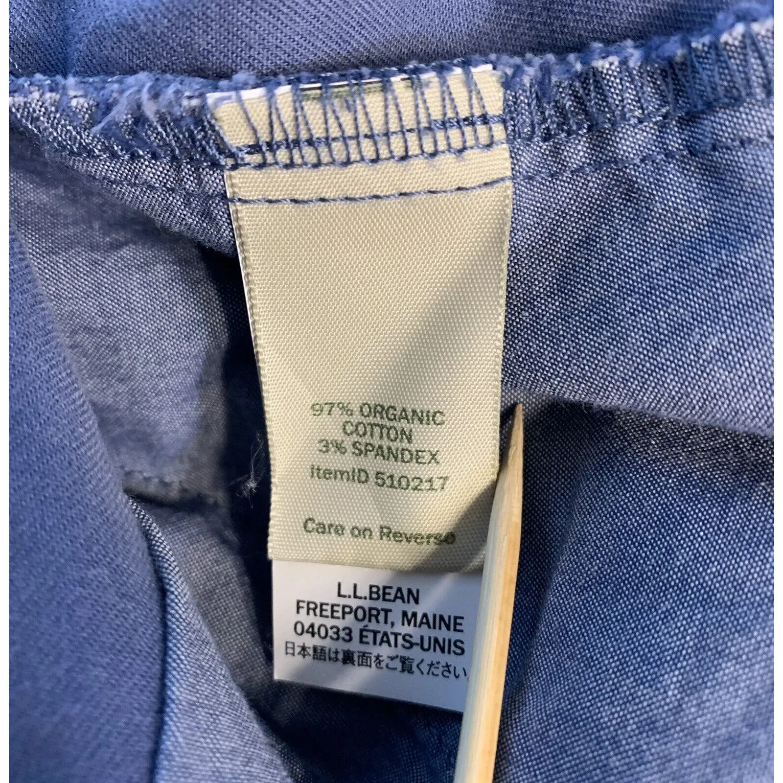 L.L. Bean Favorite Fit Shorts Womens‎ 12 Blue Nautical Maine New England Chino - Image 6