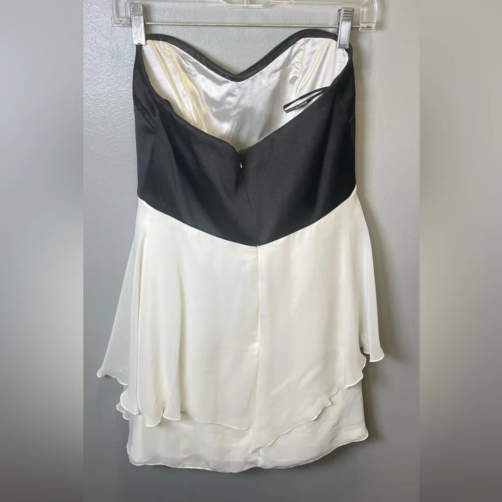 Jessica McClintock‎ for Gunne Sax Black & White Cocktail Dress Size 9 - Image 2