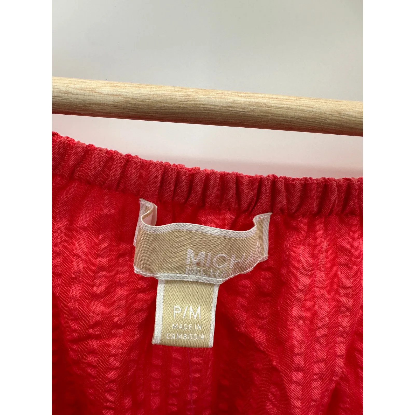 Michael Michael Kors Red Striped Seersucker Off - Image 7