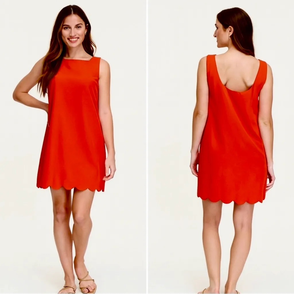 NWT Kate Spade New York x Target Scalloped Hem Shift Dress – Poppy Red Sz L🧡 - Image 2