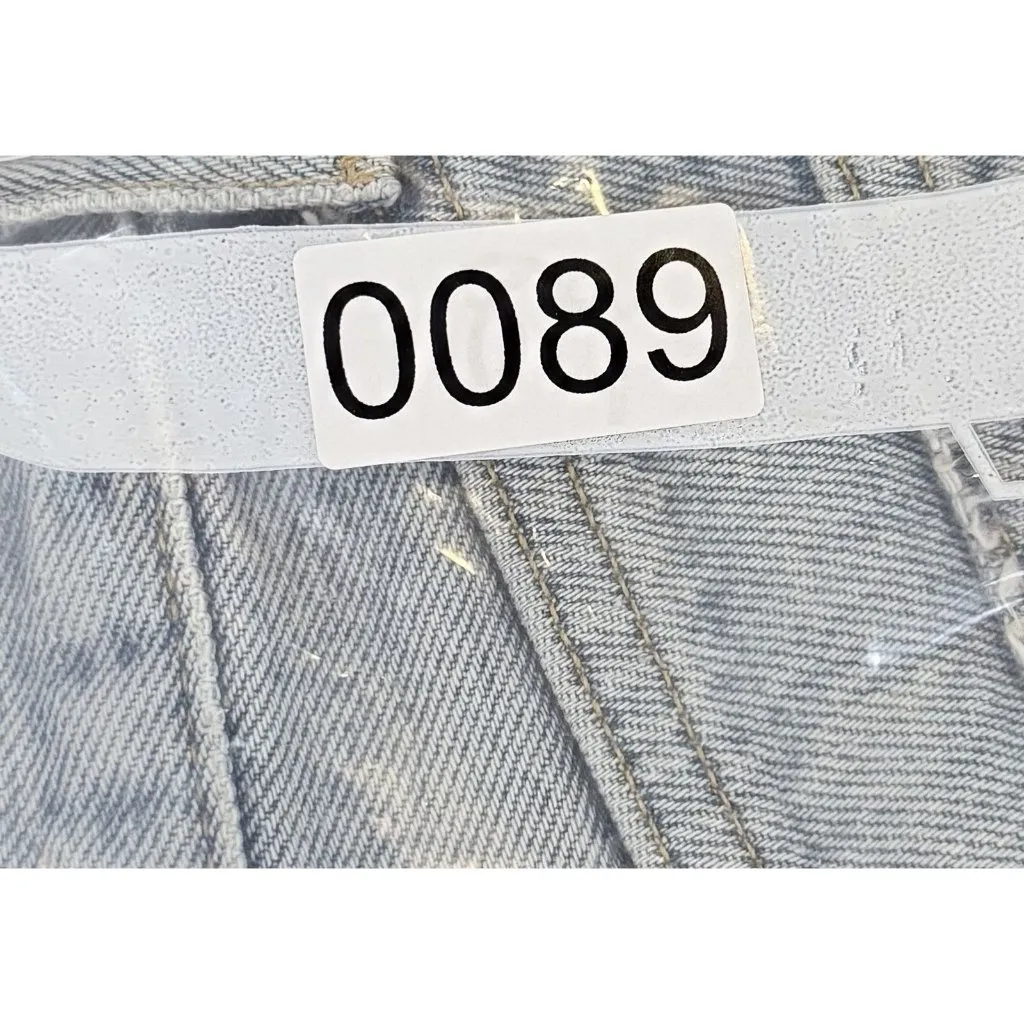 Agolde Parker Vtg Cut Off Denim Shorts Women Sz 24 Blue Rapture High Rise Button - Image 9