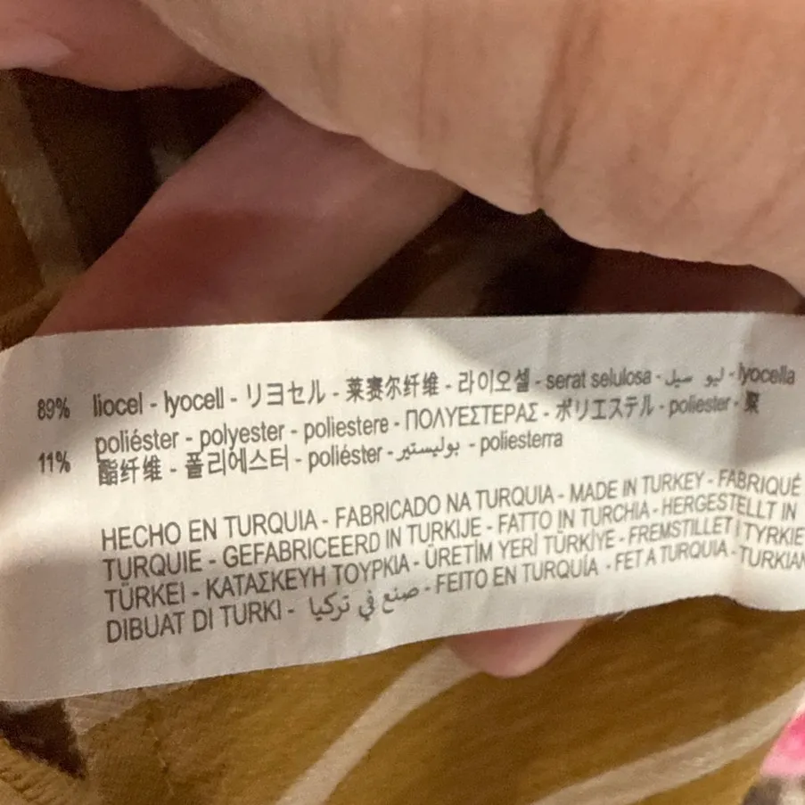 Zara Mustard Yellow Striped Peplum Blouse Sz XS - Image 5