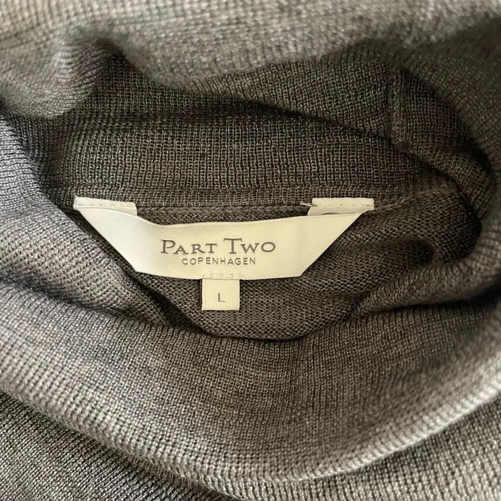 Women’s Part Two Copenhagen gray turtleneck sweater Large - Image 2