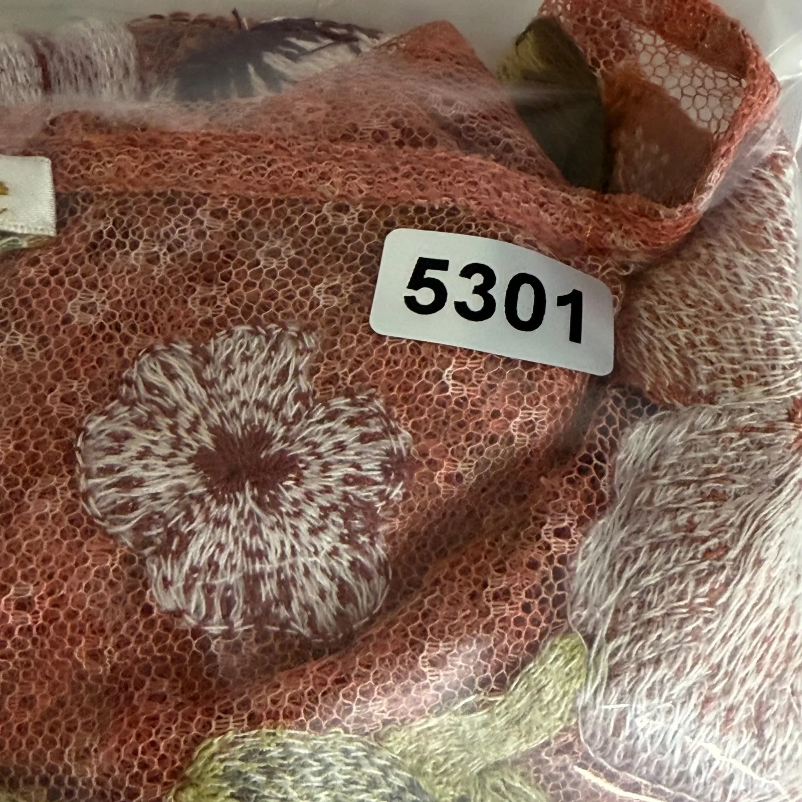 Sundance Embroidered Mesh Maxi Dress Coral Floral Sleeveless Size 2 sheer - Image 7