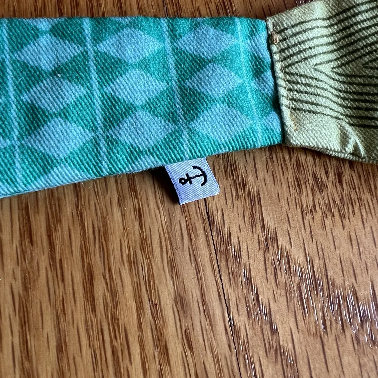 Don Fisher Fish Coin Pouch Zip Wallet Blue Cotton Made in Spain - Image 6