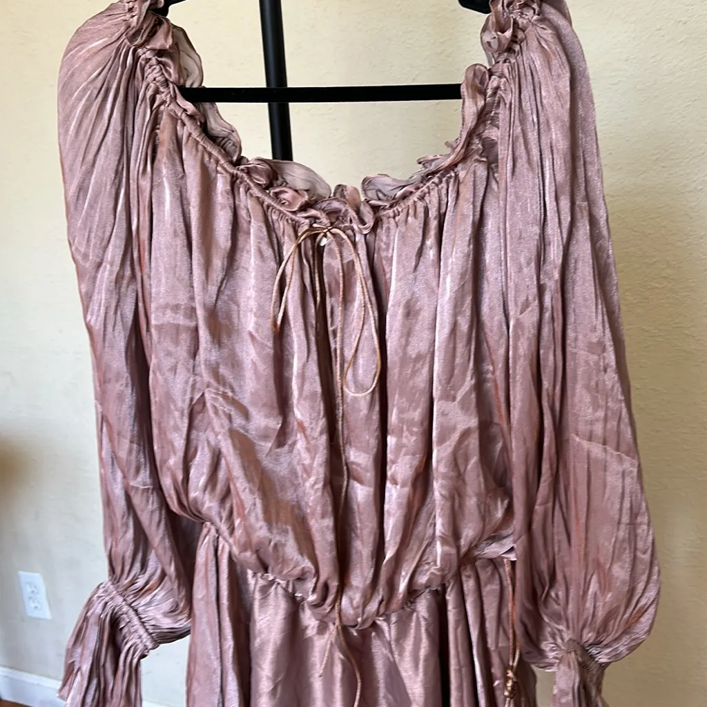 HOUSE OF CB 'Chaya' Hazelnut Off‎ Shoulder Dress NWOT size L long - Image 5