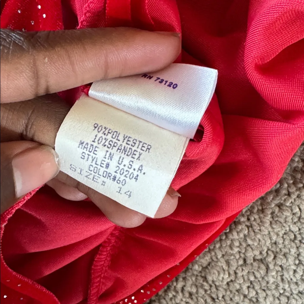 Vintage Frederick’s of Hollywood Red Velour Maxi Dress SIZE 14 - Image 5