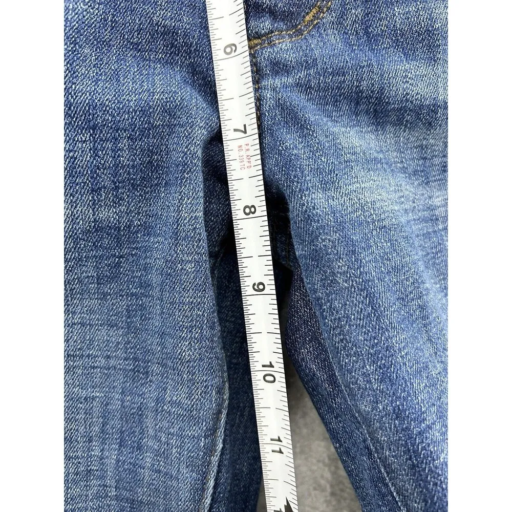 LOFT Ann Taylor Women's Blue Denim Jeans Size 2 Relaxed Skinny Distressed - Image 11