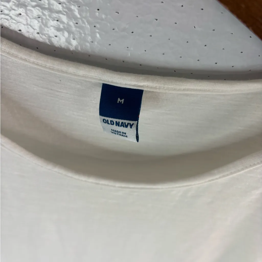 Old Navy M Short Sleeved Summer Tiered Midi/Maxi Dress in White - Image 6