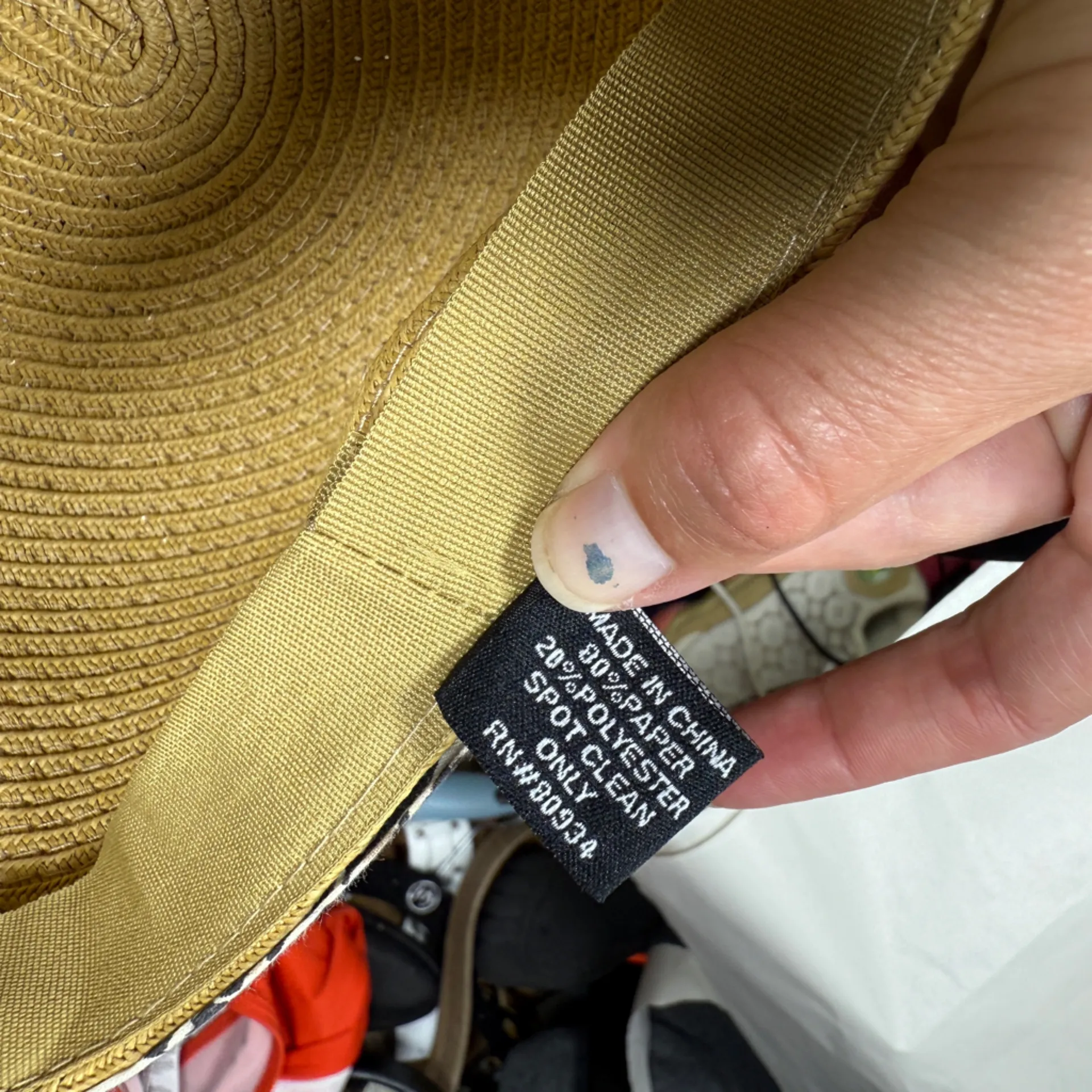 August Hat Company Straw Visor BallCap Beach Hat Animal Print Tan - Image 7