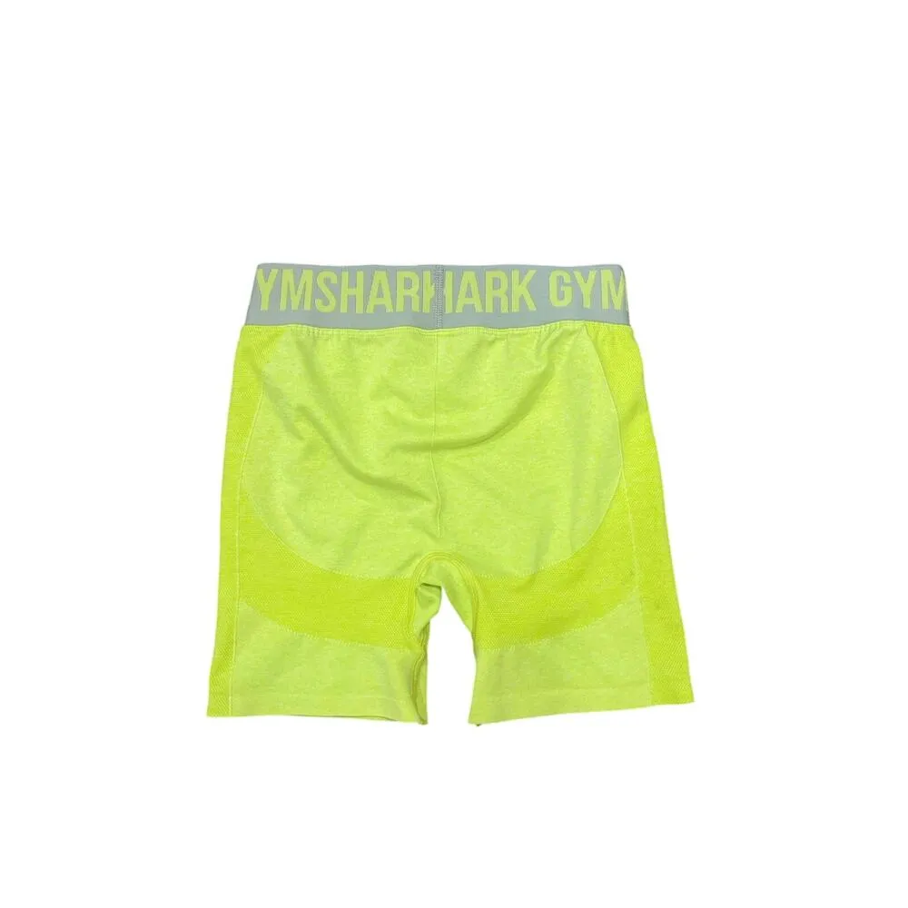 Gym Shark Activewear Shorts Medium Neon Green/Yellow Athleisure Workout - Image 3