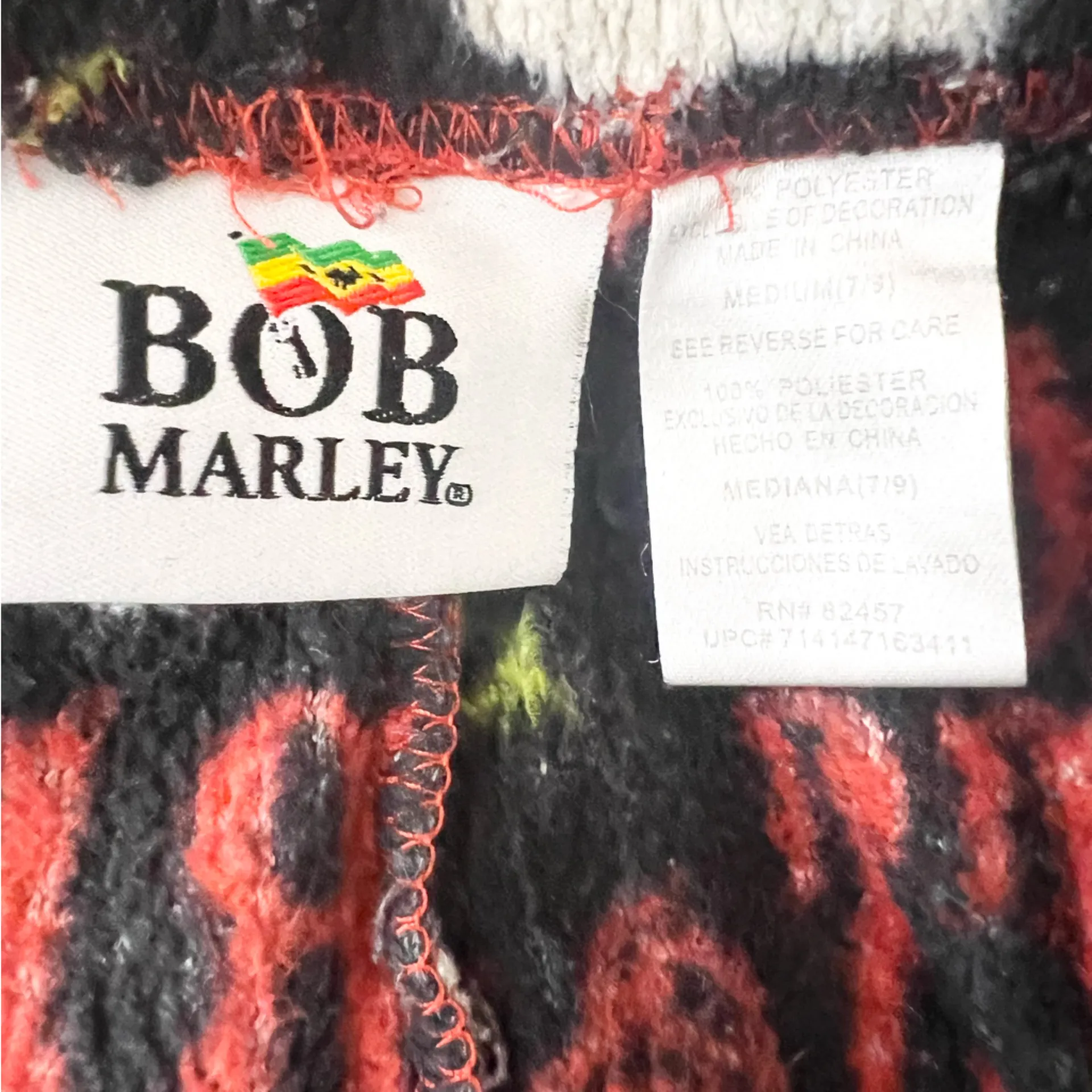 Bob Marley Roots Rock Reggae 2 Piece Pajama Set Size Medium Tank Top & Shorts Red - Image 9