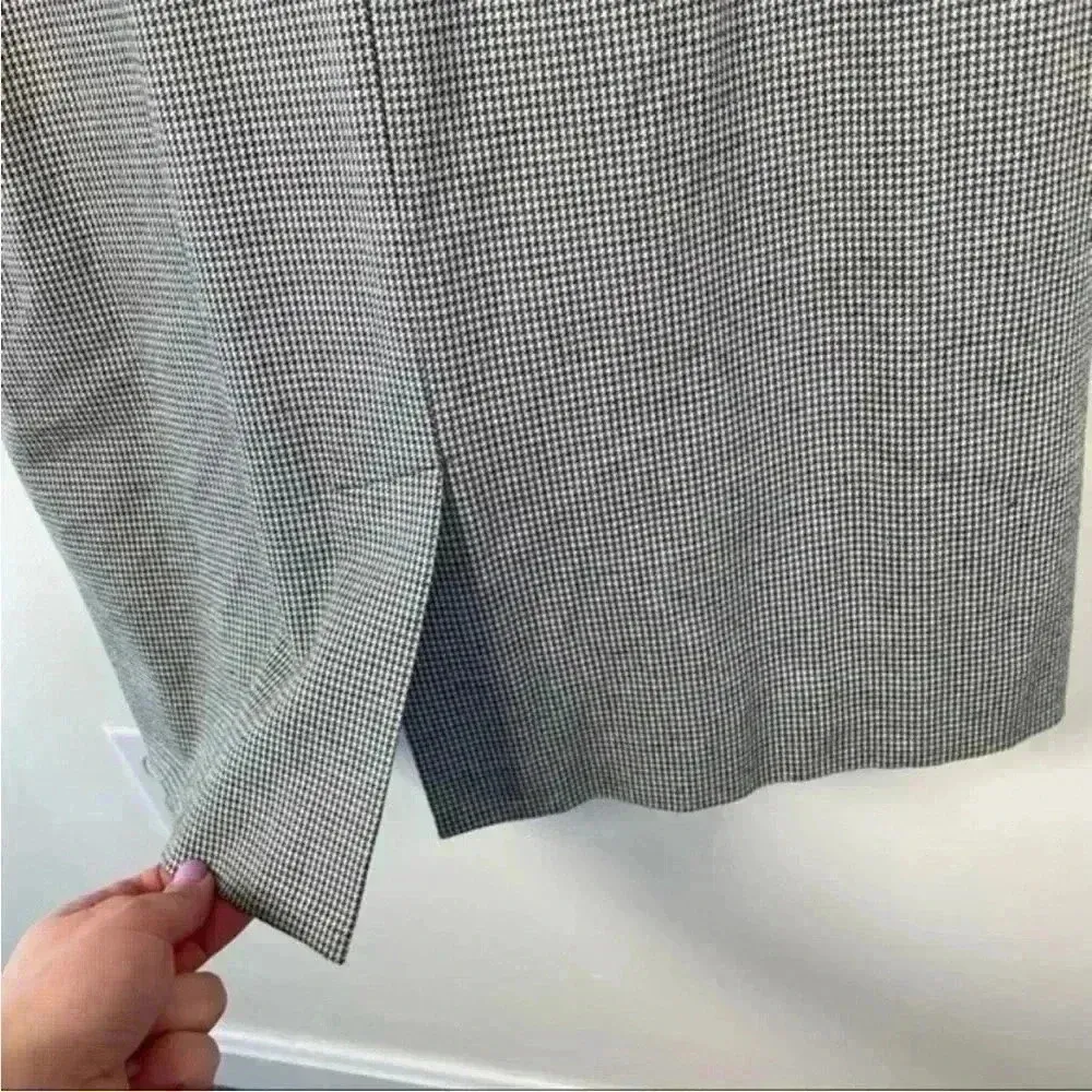 Kate Spade Black And White‎ Gingham Print Deep V Sleeveless Sheath Dress - Image 7