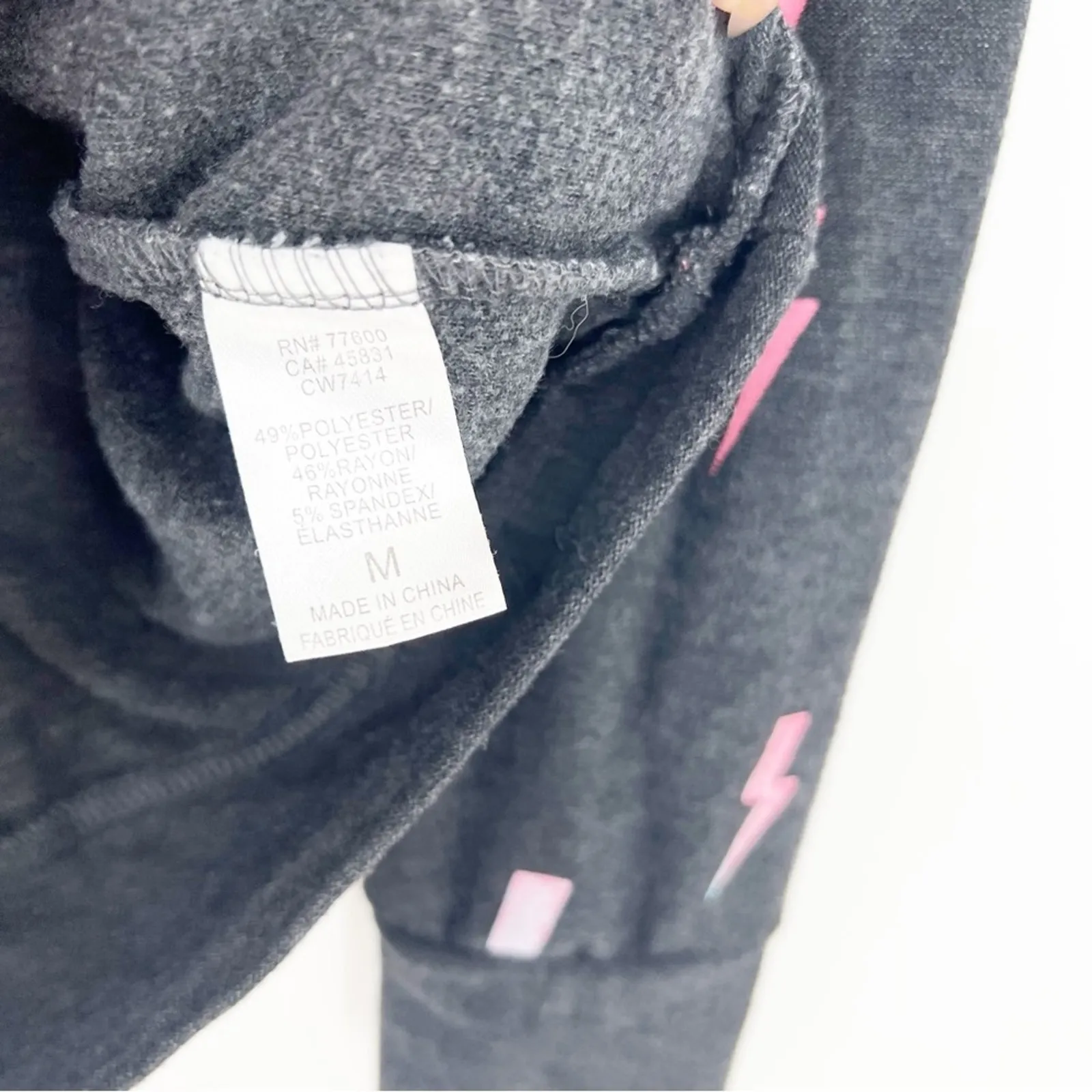 Chaser‎ Colorful Lightening Bolt Sweatshirt M - Image 6