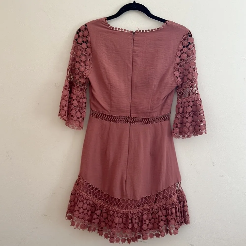 Selfie Leslie | Believe It Crochet Detail Dress - Image 7