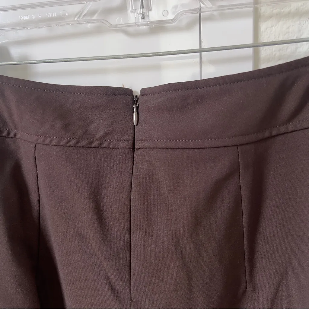 DKNY Pleated Mini Skirt in Brown - Image 4