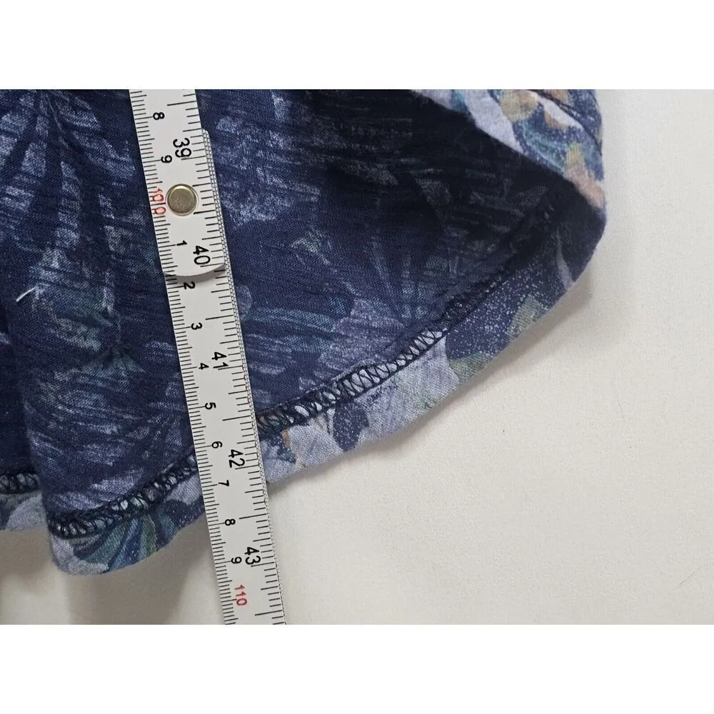 Fresh Produce Vintage Blue Tropical Floral Sleevess Midi Dress Size Small - Image 8
