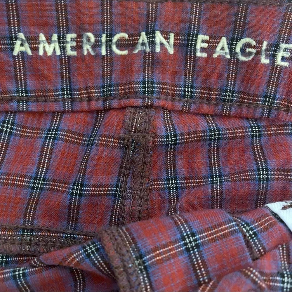 AEO American Eagle Outfitters Plaid Hi-Rise Mini Skirt Sz 6 - Image 7