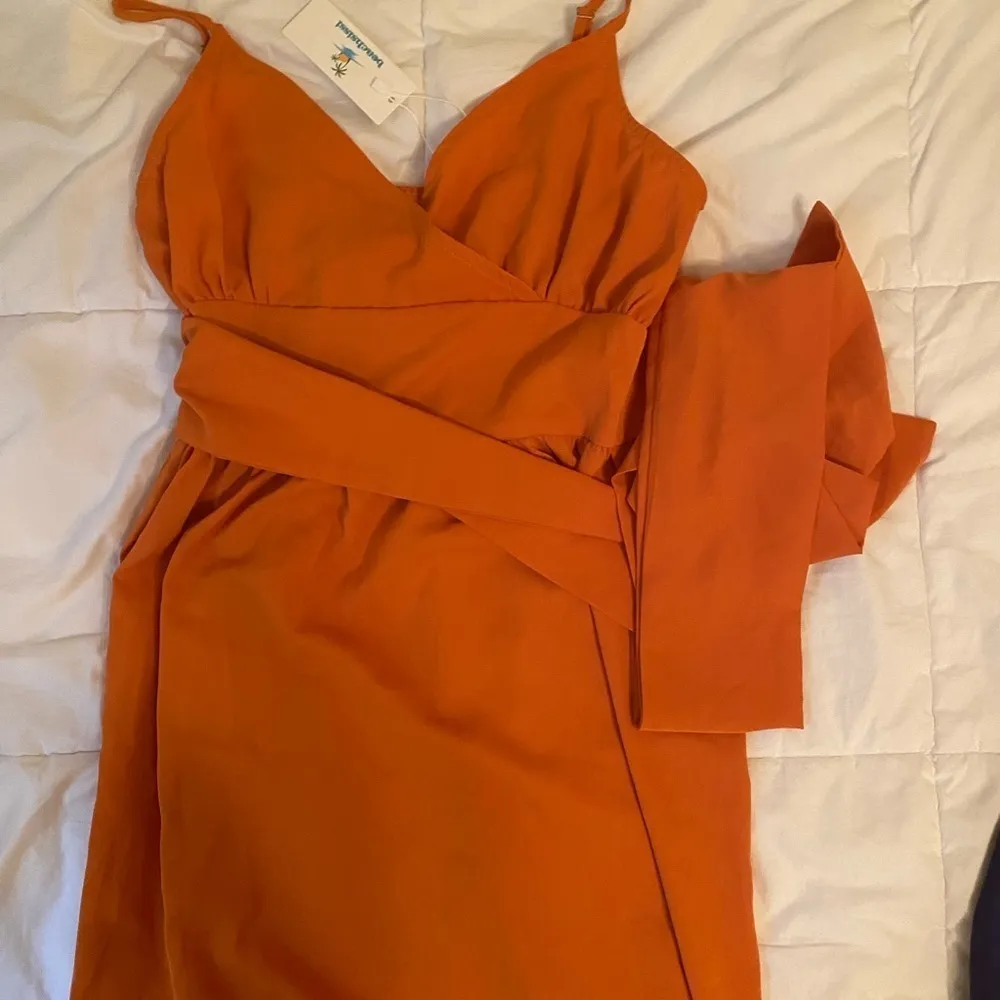 (3/$20 Item) Orange Tie Dress Size L - Image 2