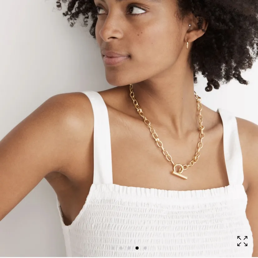 NWT Madewell Lucie Smocked Tank Top: Eyelet White, Size Large - Image 4