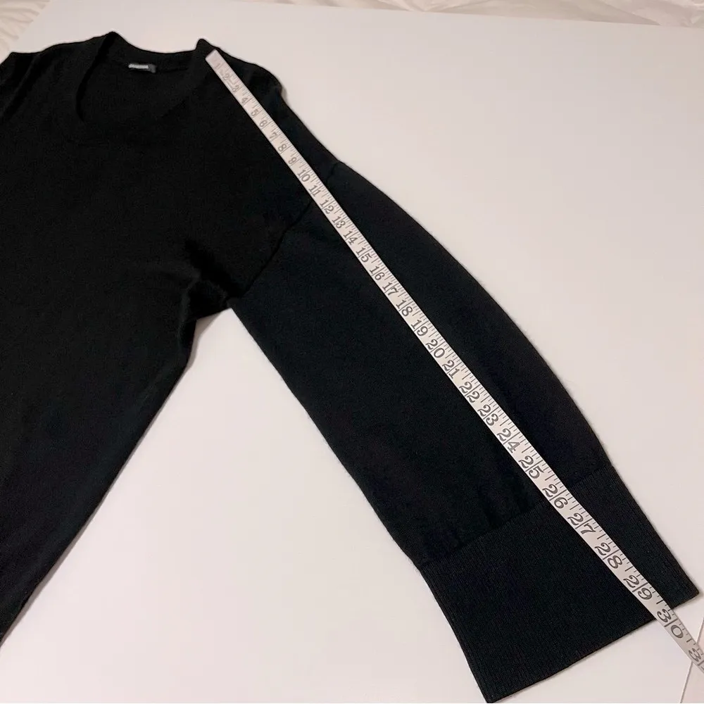 Canessa Cashmere Pullover Sweater, silk/cashmere blend, black, round neck,size 5 Black - Image 9