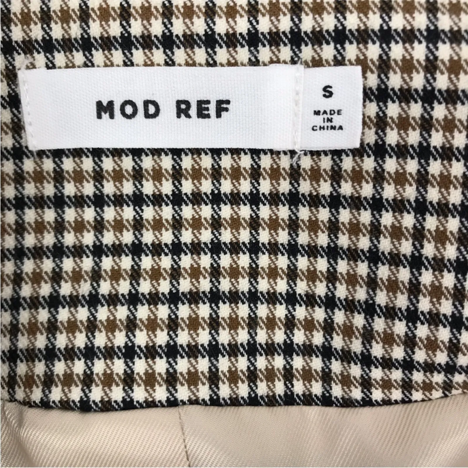 Mod Ref  Plaid Blazer Women S Brown Oversize Business Classic Office Timeless - Image 8