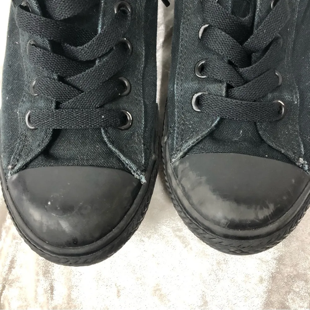 Converse shoes black chuck taylor all star sneakers size 8 unisex junior - Image 8