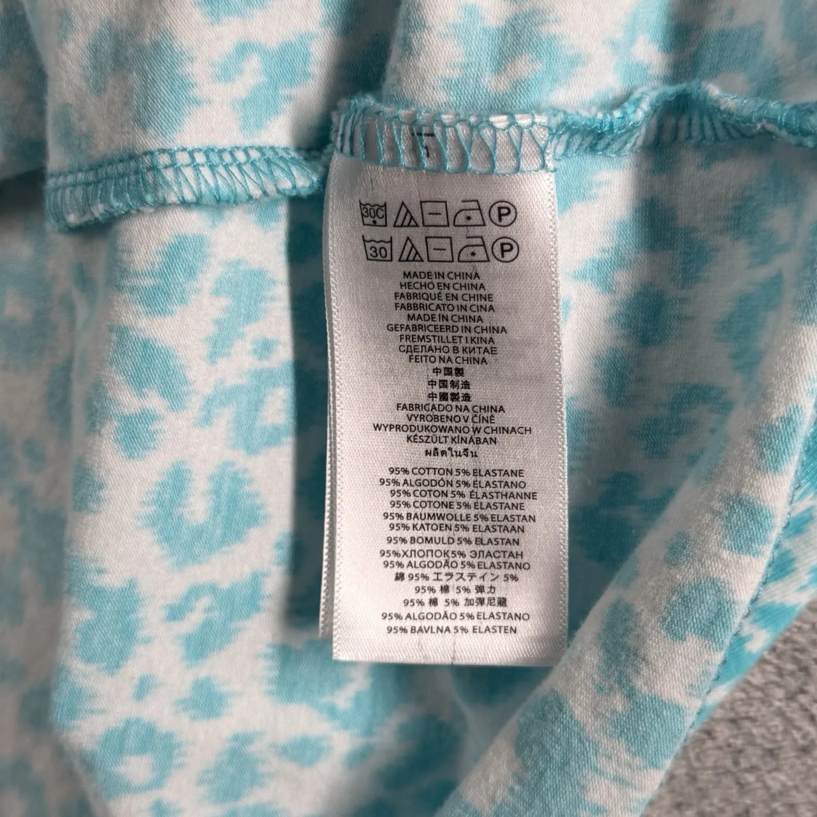 Michael Kors Top XL Blue Cheetah Rhinestone Shirt Summer Spring Vacation Cruise - Image 7