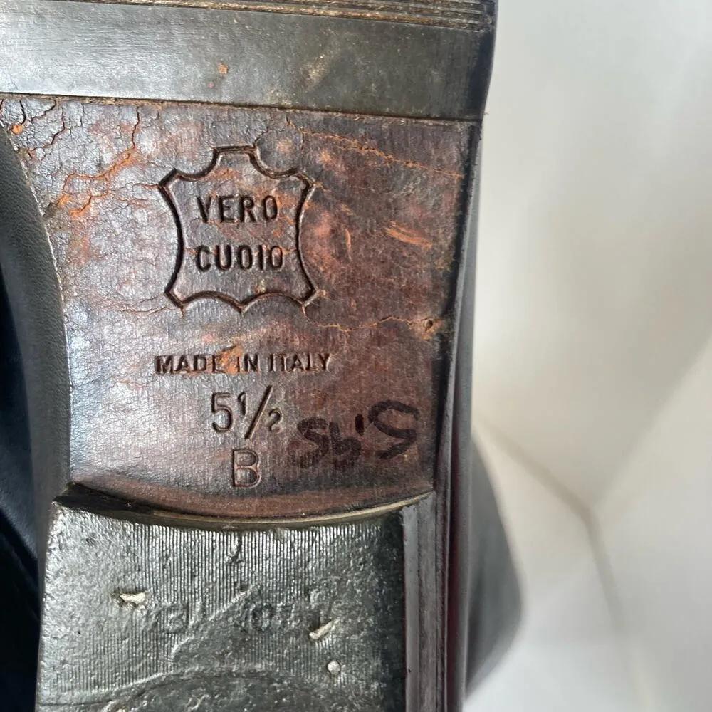 Charles David Made in Italy Women's Black Leather Boots Size 5.5B - Image 7