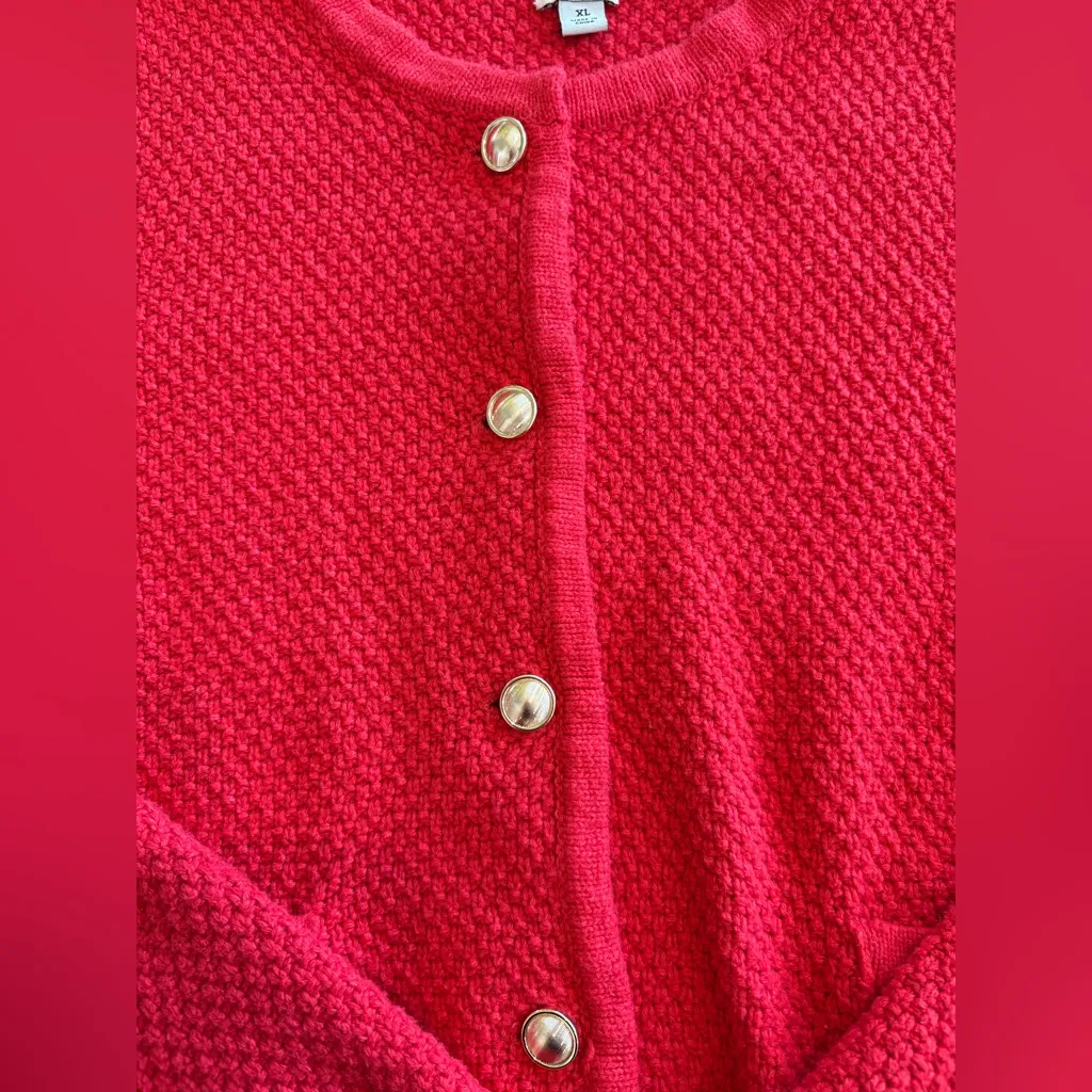 A New Day Red Knit Cardigan - Image 4