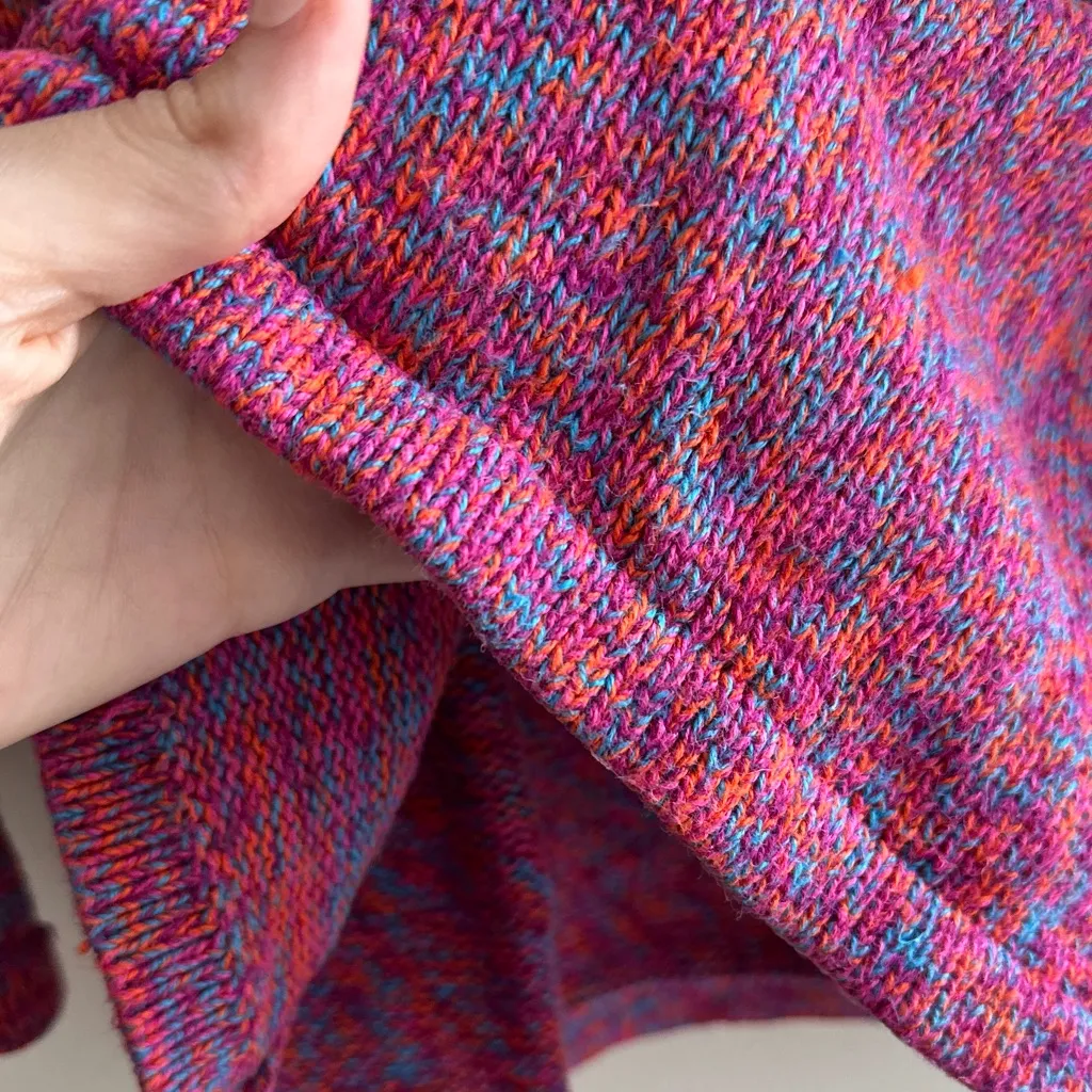 Vintage Multicolored Crewneck Camping Sweater, Size Large (14/16) Pink - Image 9