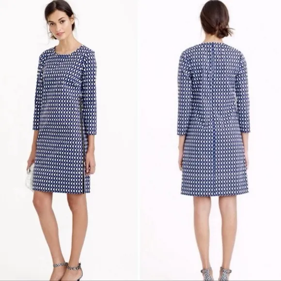 J Crew Jet Set Geo Shift Dress Size‎ 2 - Image 2