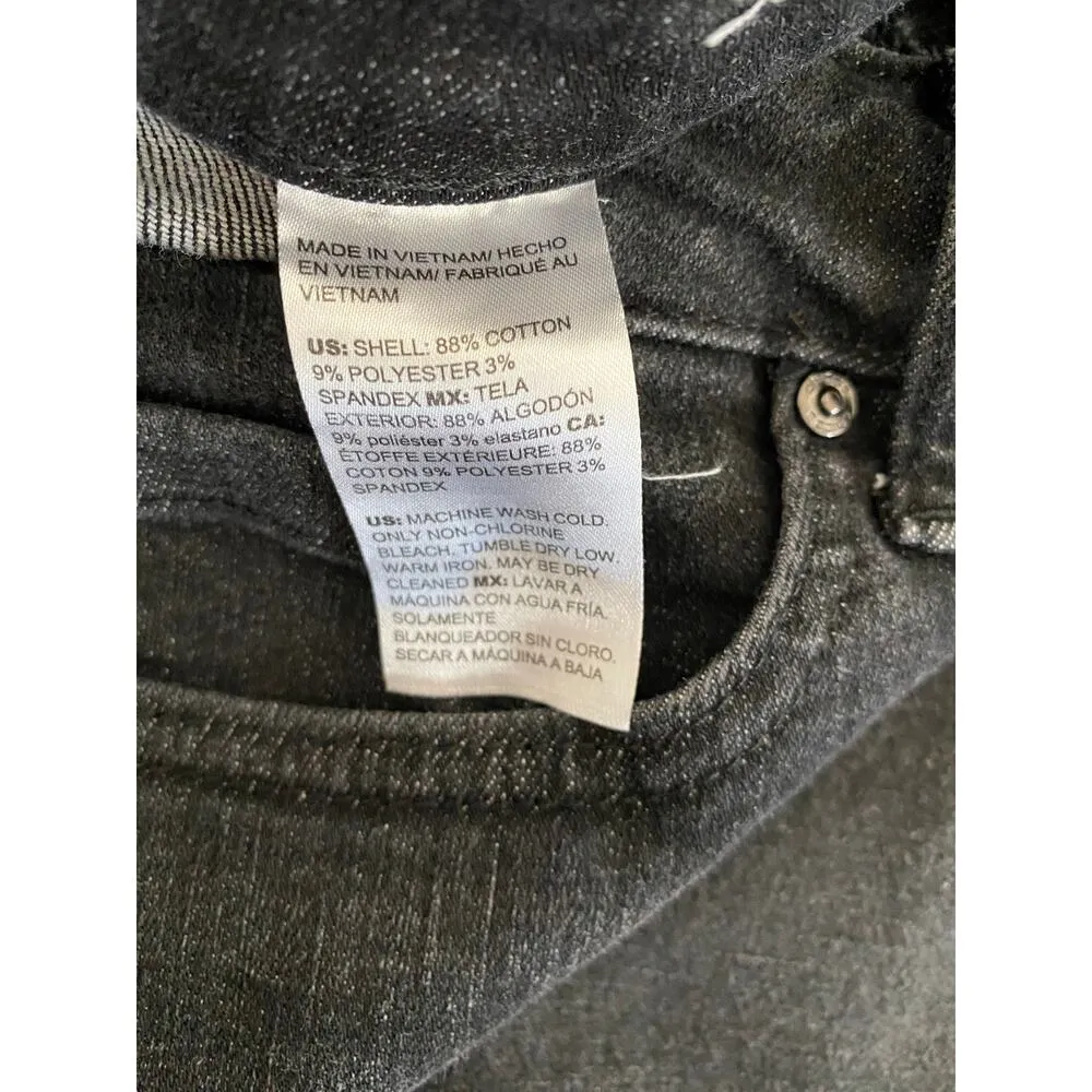 Chico's DefineMe Denim Straight Leg Ankle Black Jeans US Size 14R/Chico's 2.5 - Image 6