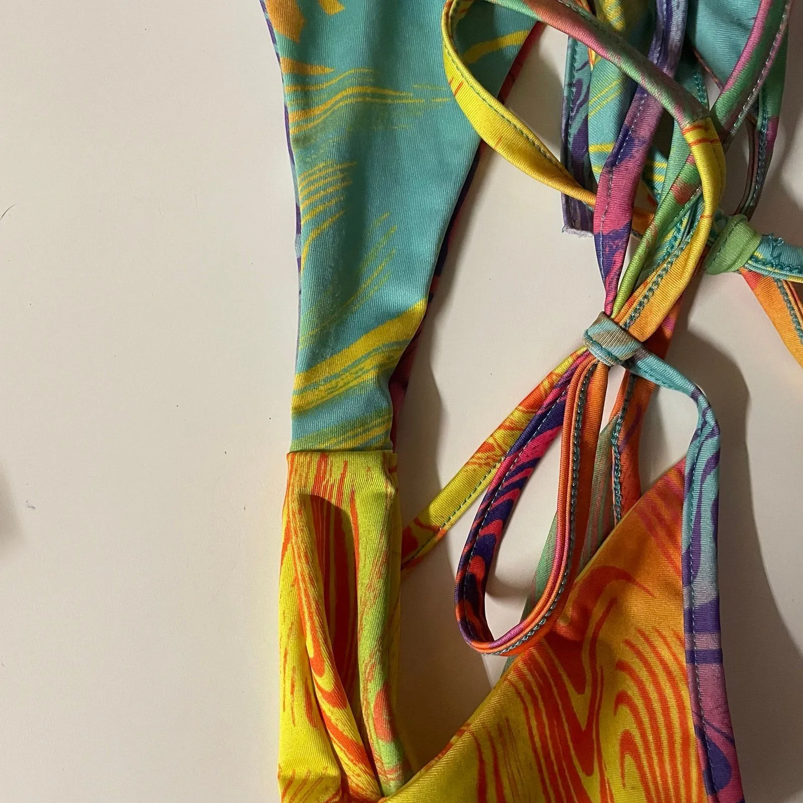 Bright Colored Swim Suit Bundle Size L GUC Orange Size L - Image 7