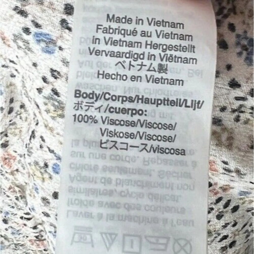 Madewell Tie Waist Mini Skirt XS Ditsy Wild Flower Field Prairie Cottage Art - Image 10