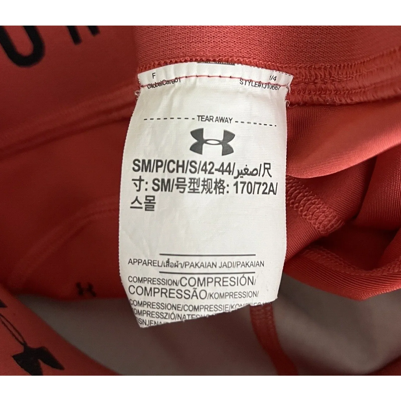 Under Armour Pants Women Small Coral Compression HeatGear Printed Capri Leggings - Image 5